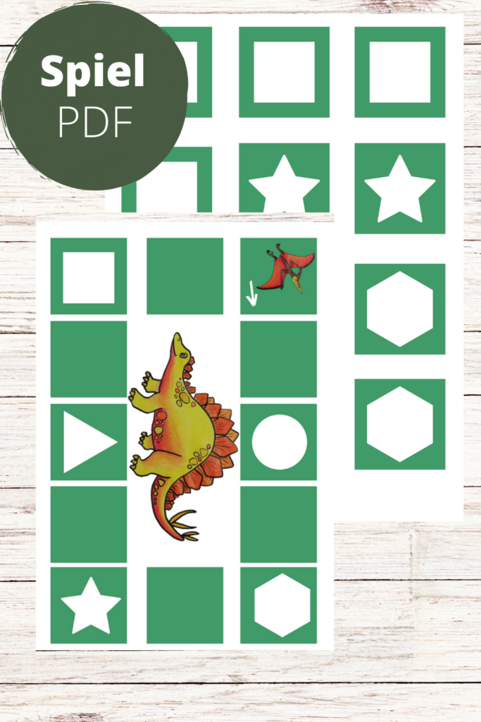 Spiel Dinosaurier Formen für Kindergarten und Kita