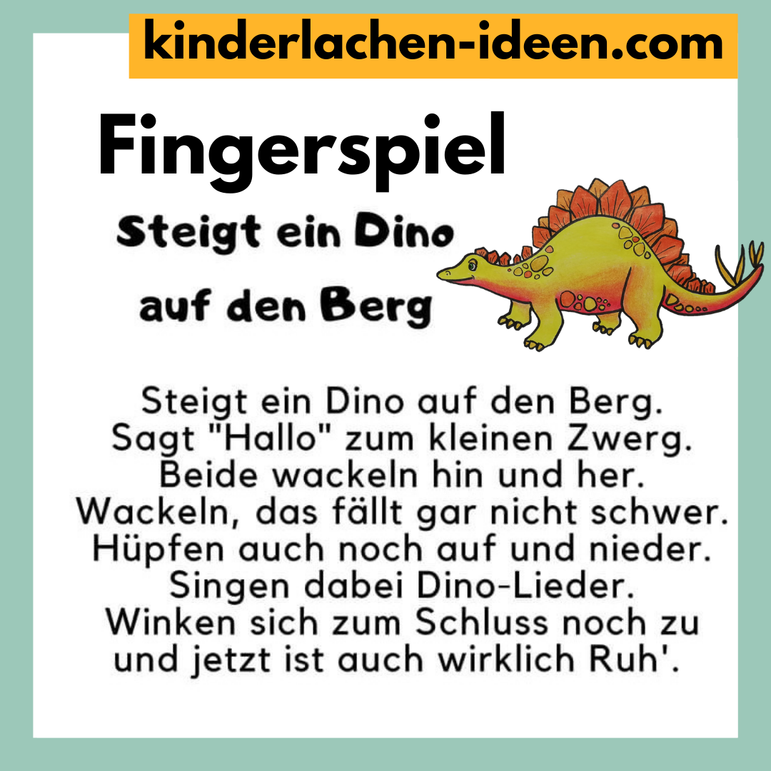 Fingerspiel zum Thema Dinosaurier
