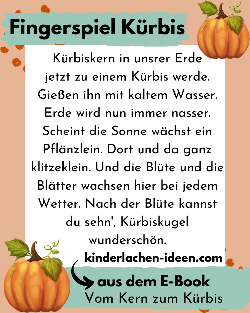 Fingerspiel: Vom Kern zum Kürbis - kinderlachen-ideen