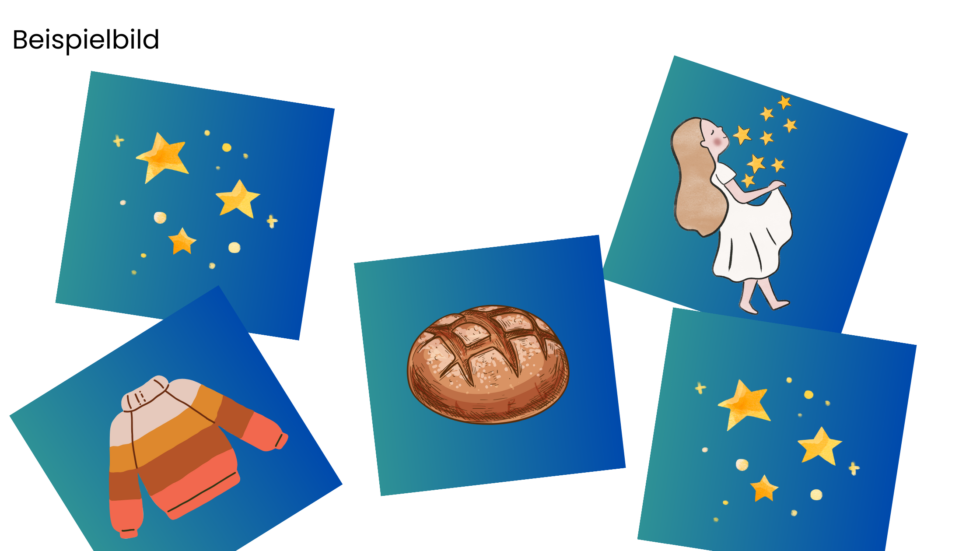  Kindergarten: Klanggedicht "Die Sterntaler" - kinderlachen-ideen Illustration 