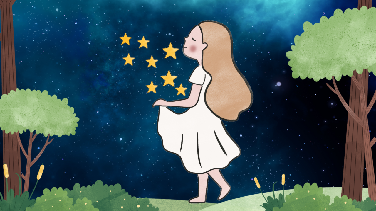  Kindergarten: Klanggedicht "Die Sterntaler" - kinderlachen-ideen Bildidee 