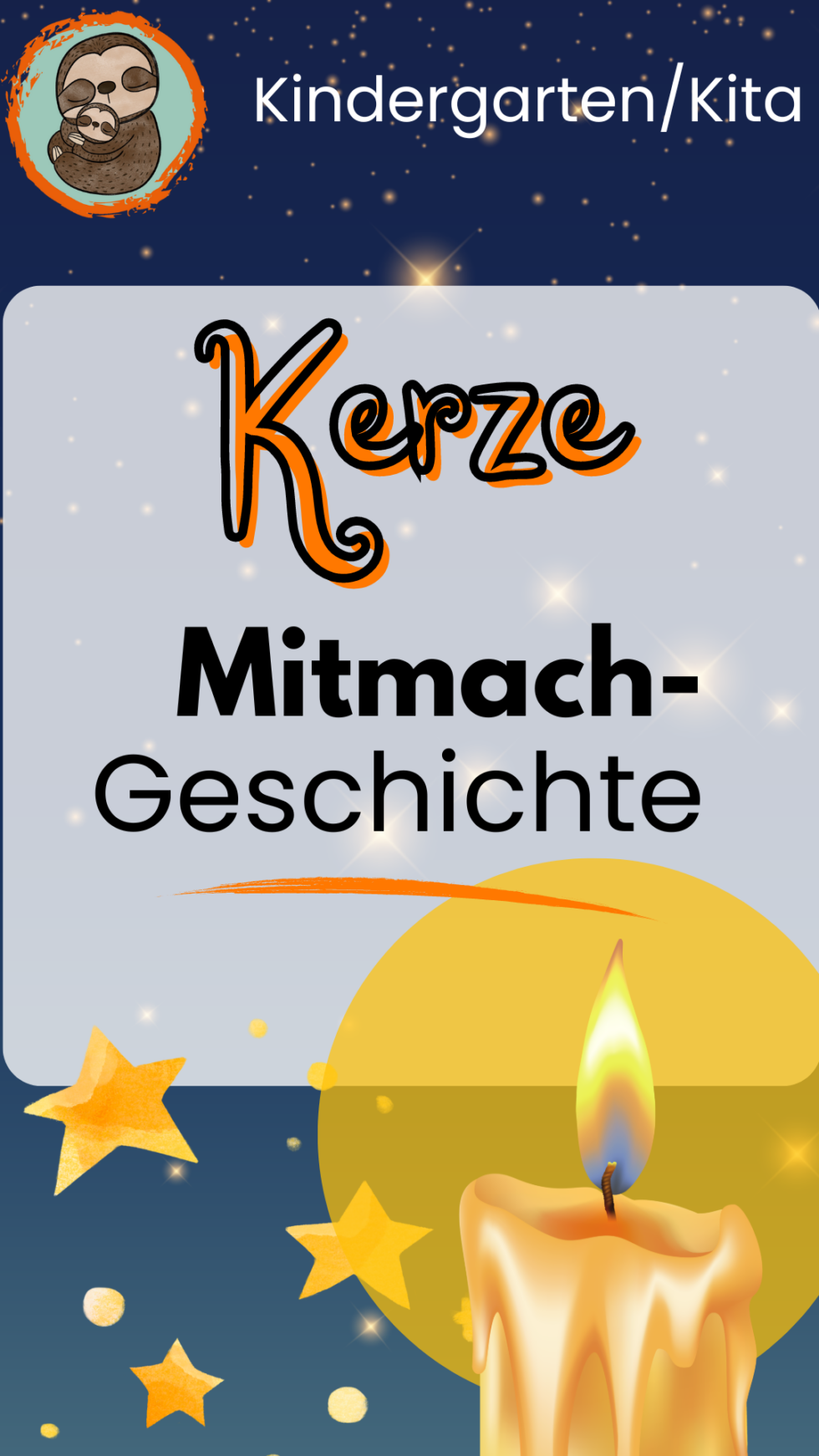  Kindergarten: Mitmachgeschichte "Kerze" - kinderlachen-ideen Bildidee 