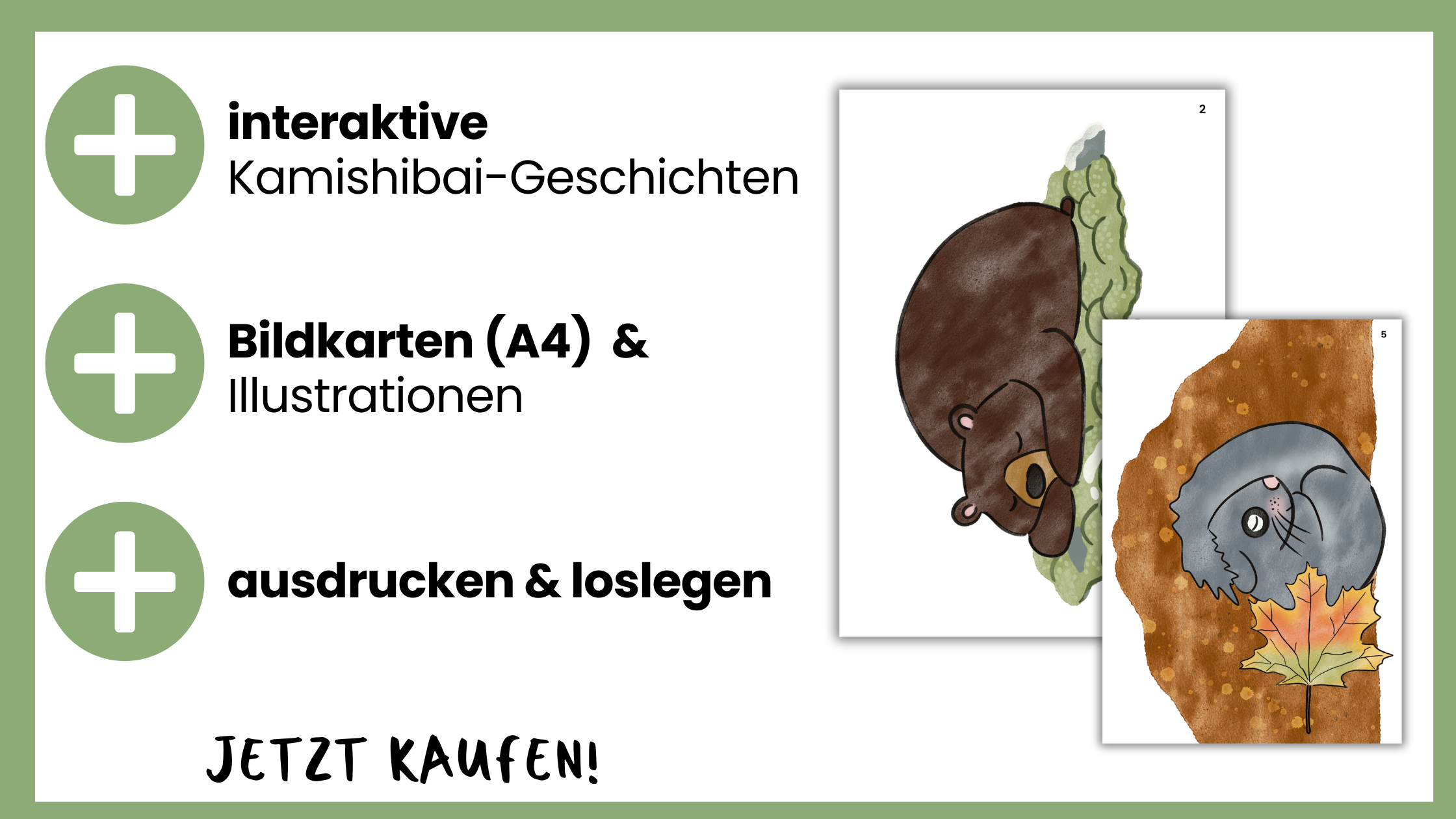 Kamishibai-Paket Tiere im Winter