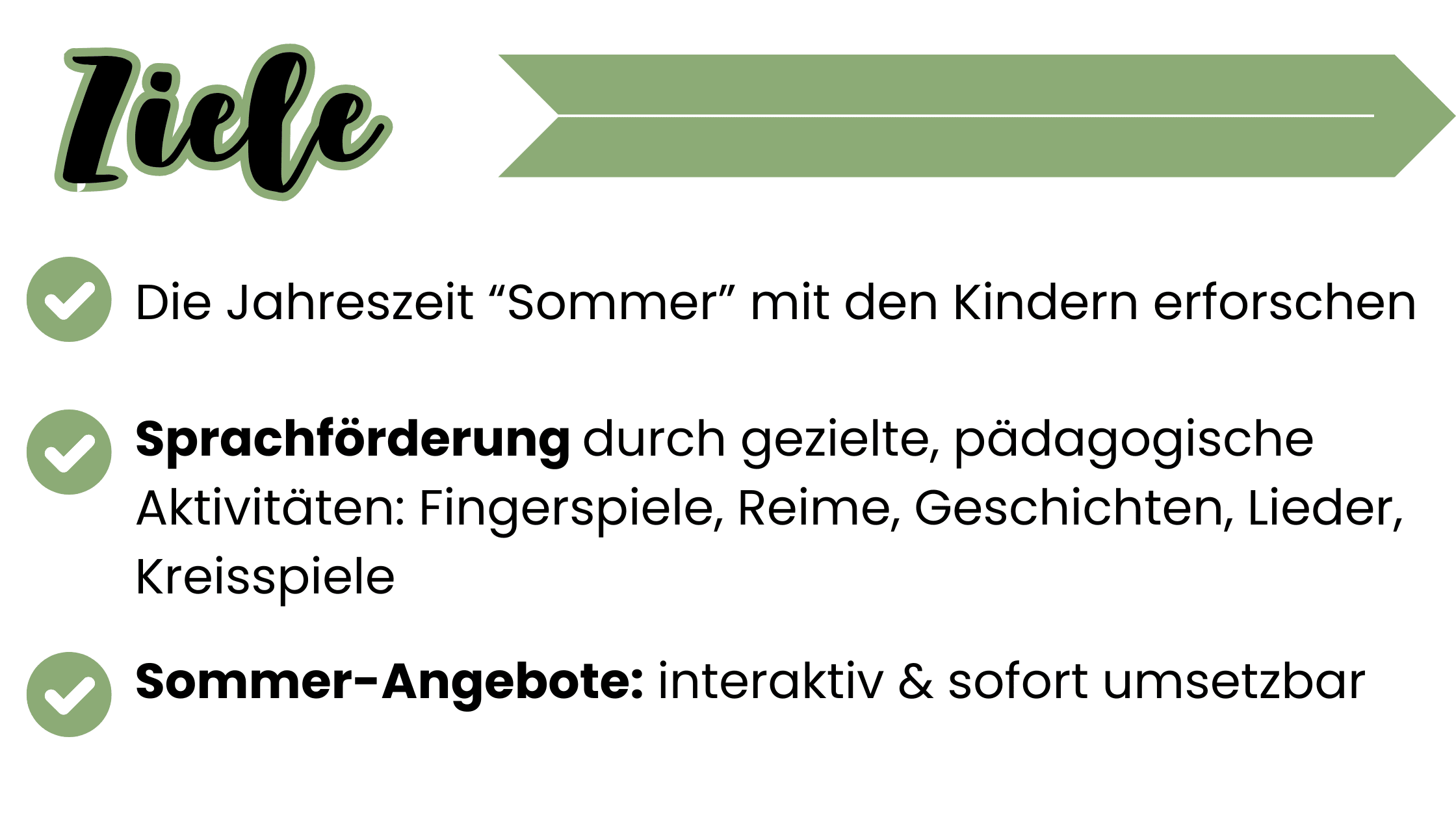 Ideen Sommer für den Kindergarten