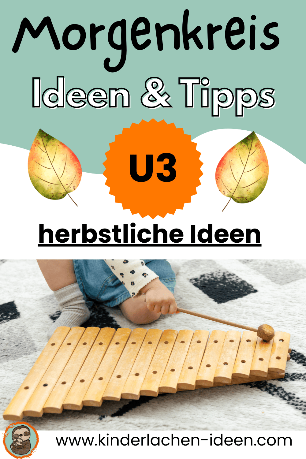 Kind, das ein Xylophon spielt. Morgenkreis U3 Ideen und Tipps- herbstliche Ideen U3