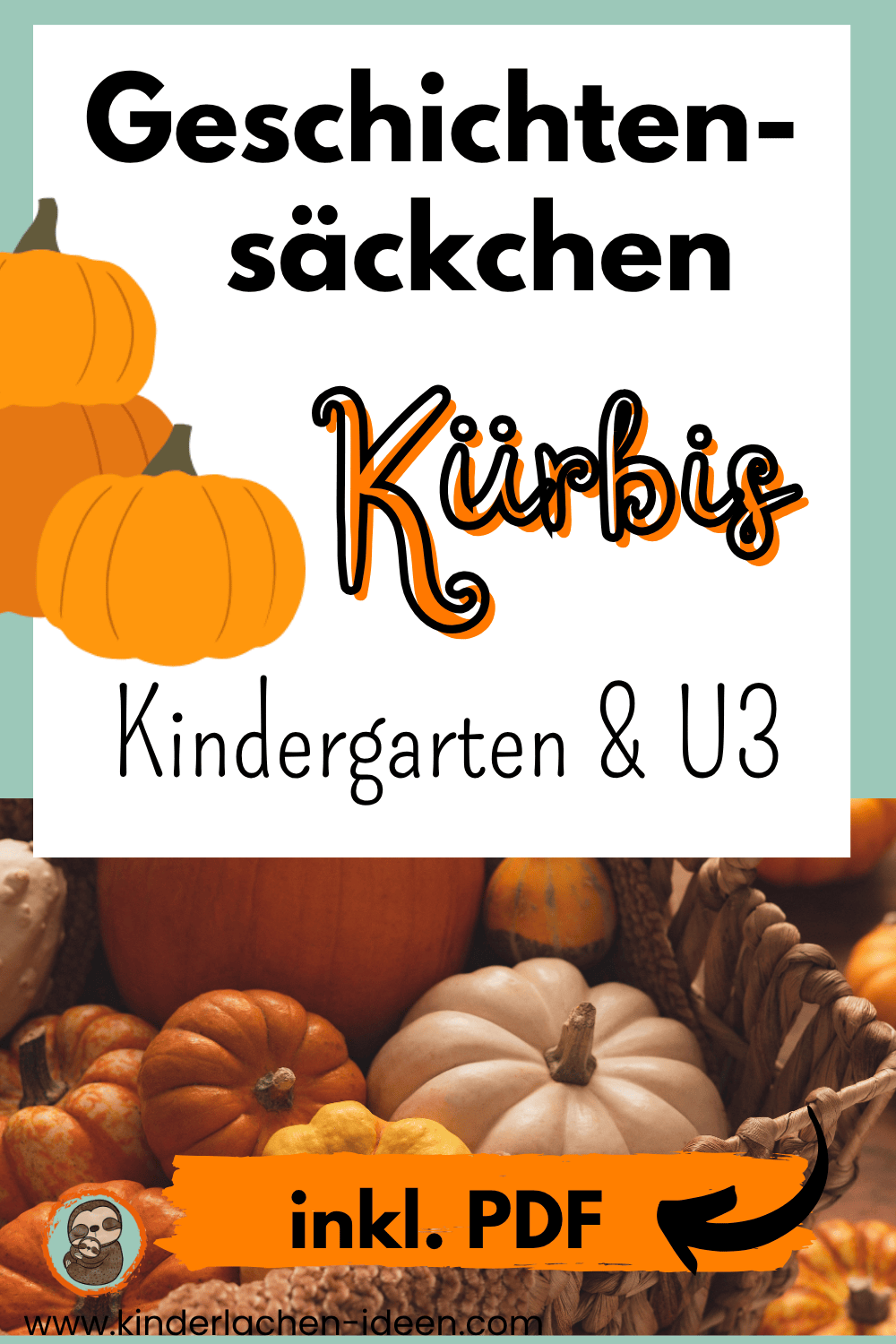 Kindergarten U3 Geschichtensäckchen Kürbis Geschichtensäckchen Kürbis für den Kindergarten