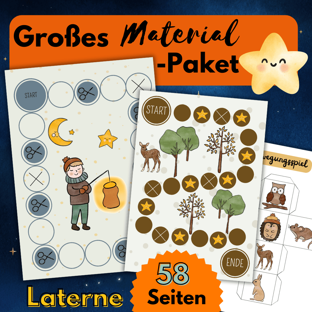 Laterne großes Material Paket 58 Seiten