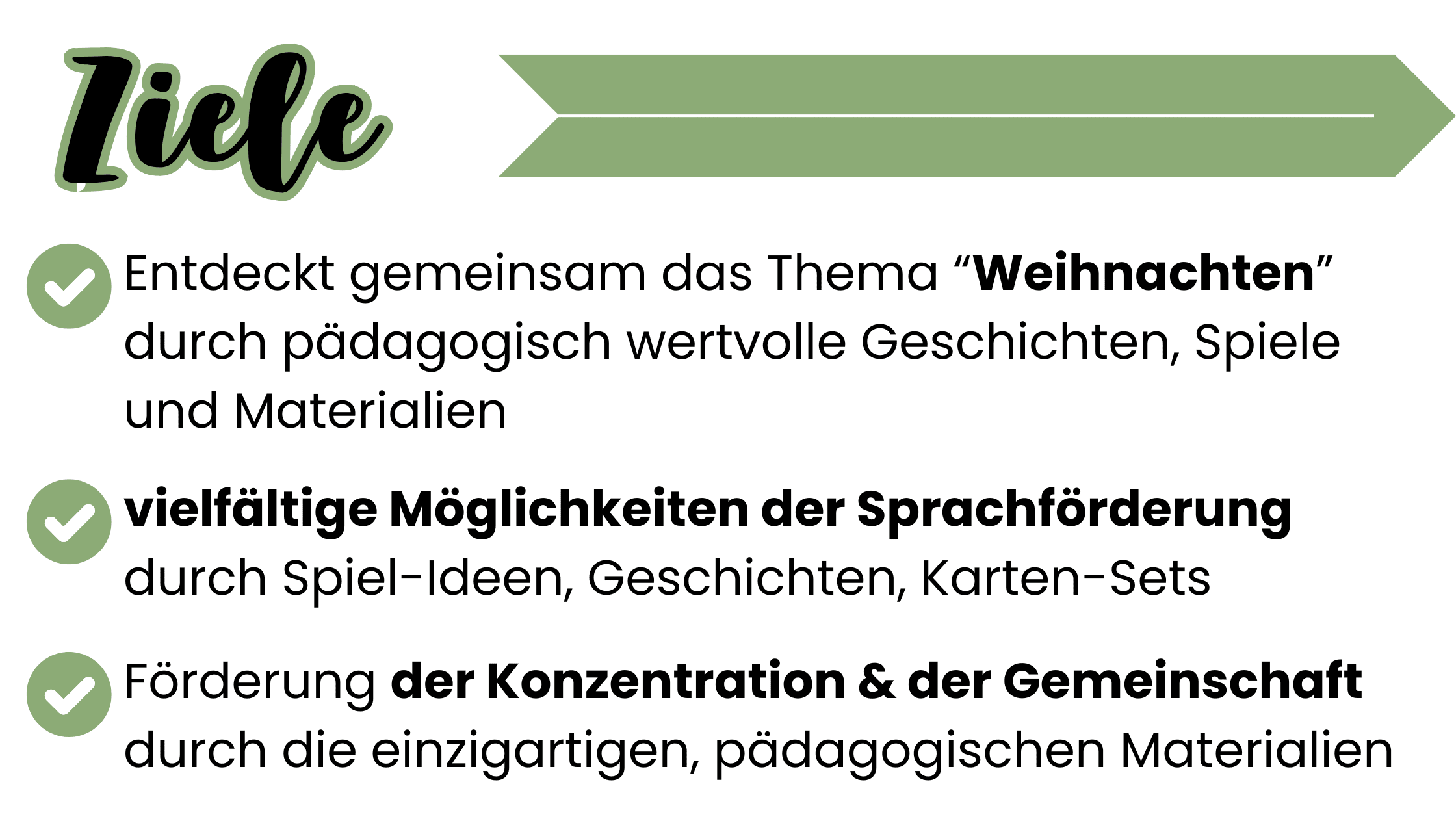 Ziele Material-Paket Weihnachten