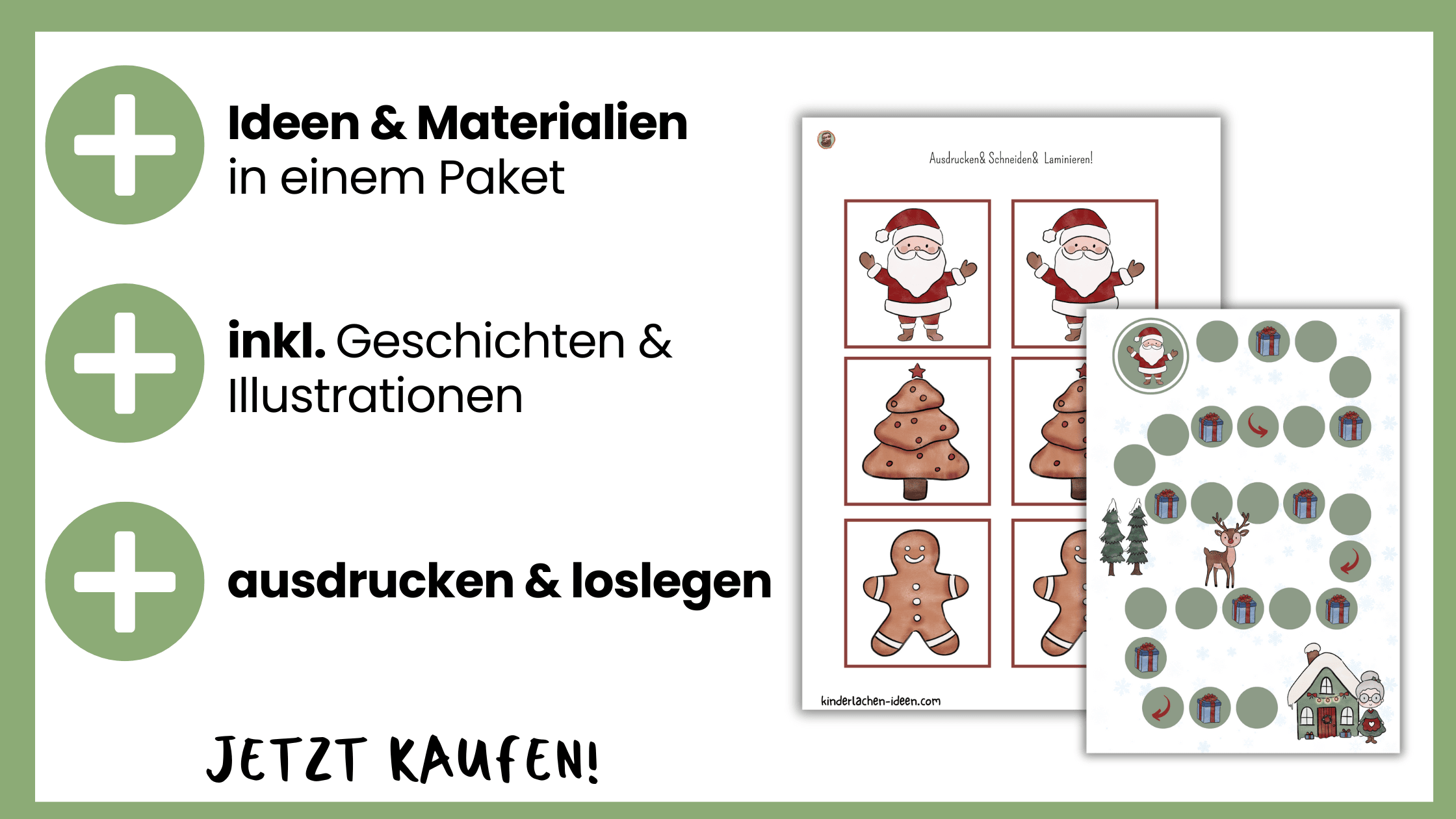 Material Paket Weihnachten Kindergarten 