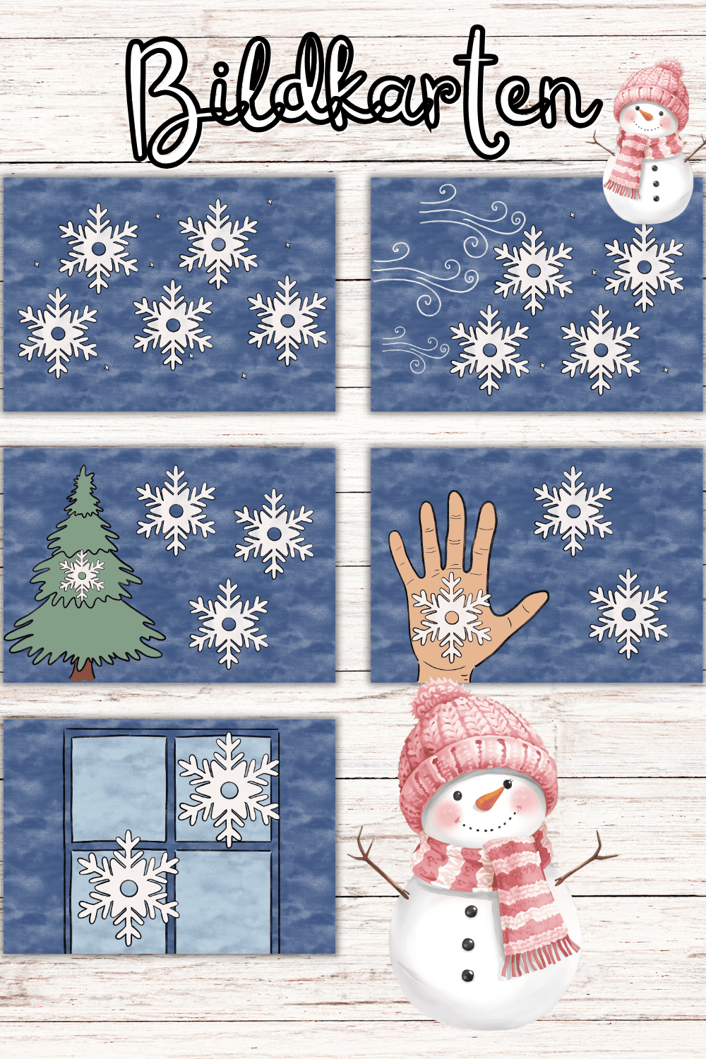 Bildkarten Kamishibai Geschichte Winter 