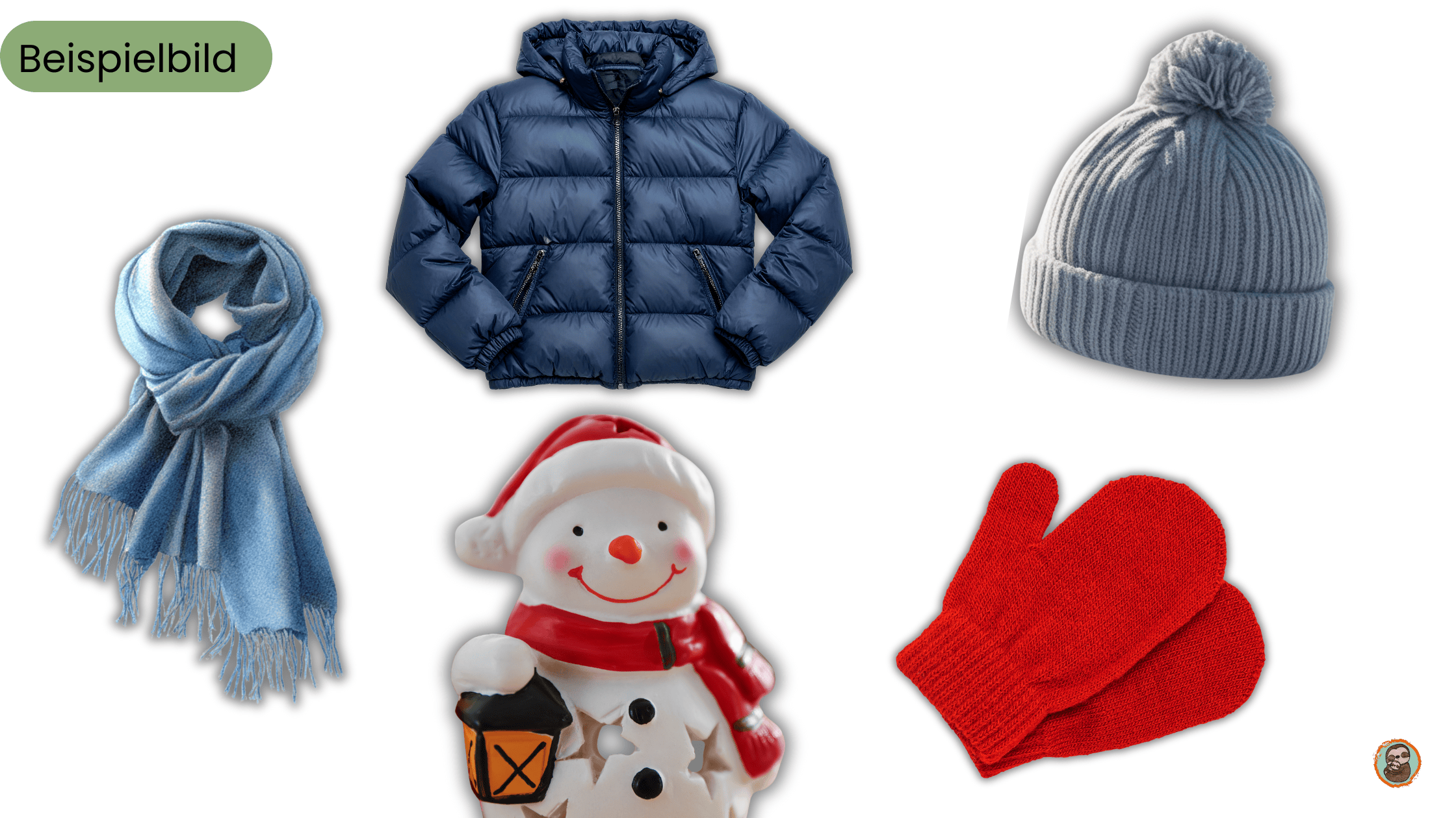 Wortschatz-Geschichte Schneemann mit Bildkarten Kindergarten Morgenkreis 