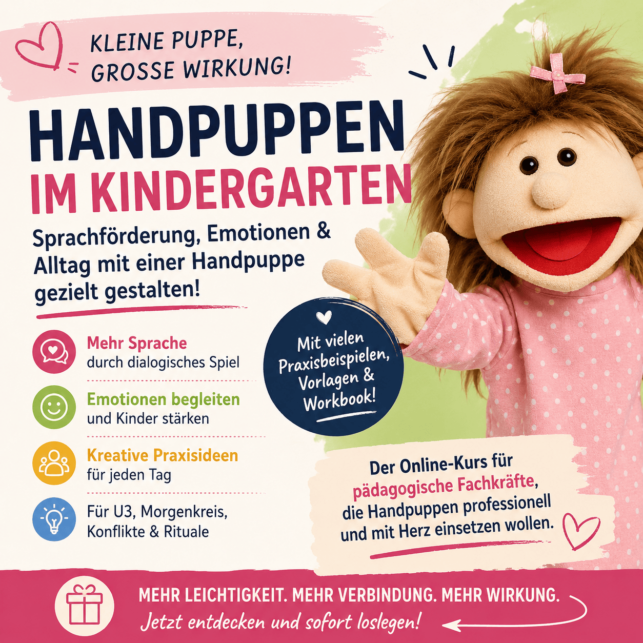 Handpuppen im Kindergarten (3) E-Book Winter Ideen & Angebote Kindergarten Kita