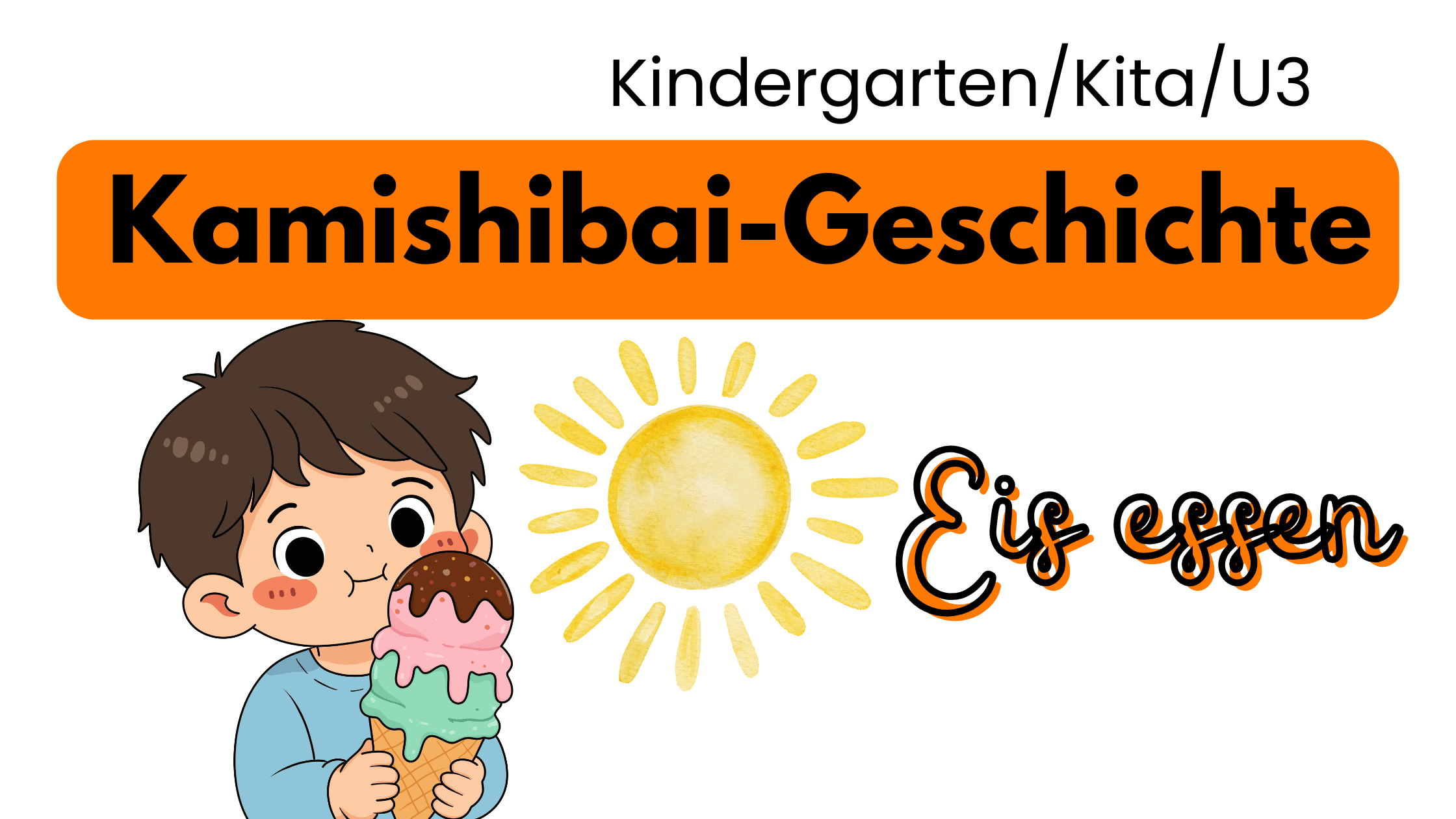 Kamishibai-Geschichte Wer hat das Eis geschleckt Kamishibai-Geschichte Wer hat das Eis geschleckt