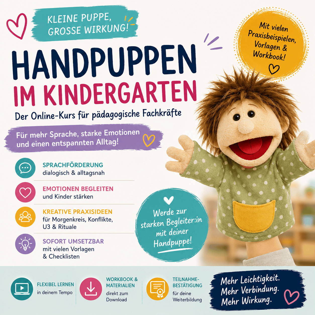 handpuppen kurs E-Book Regenbogen Ideen & Angebote Kindergarten Kita