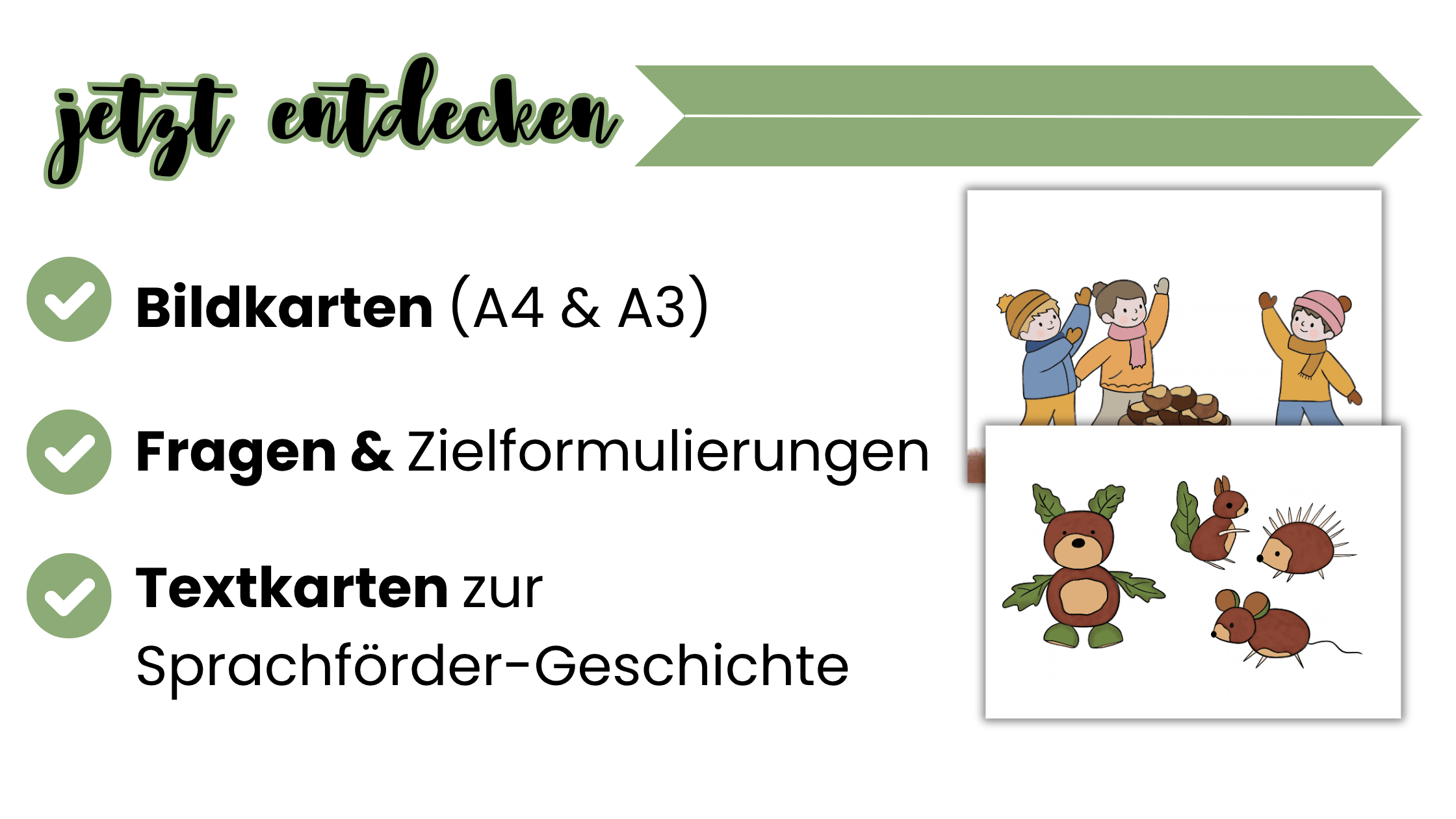 Sprachförder-Kamishibai-Geschichte Der Kastanienbaum in unserem Garten